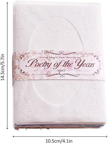 Vista 17 de emmoolife 300 hojas de papel estético para álbumes de recortes, retro, bohemio, pastel, collage de pared, suministros para álbumes de recortes, Arte