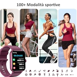 Blackview Smartwatch Uomo Donna, Effettua e Rispondi alle Chiamate,1,85'' Orologio Intelligente Fitness,Cardiofrequenzimetro, Monitoraggio del Sonno, Calcolatori per Android iOS