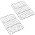 P&P CHEF Baking Rack Pack of 2, Stainless Cooling Rack for Cooking Baking Roasting Grilling Drying, Rectangle 8.6'' x 6.2'' x0.6'', Fits Small Toaster Oven, Oven & Dishwasher Safe