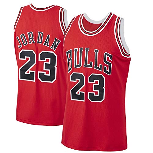 SWA Camiseta de Baloncesto # 23 Bulls Uniforme de Baloncesto Bordado Chaleco de Baloncesto Bordado cómodo Chaleco Deportivo Transpirable para Hombres S-2XL-red-XXL