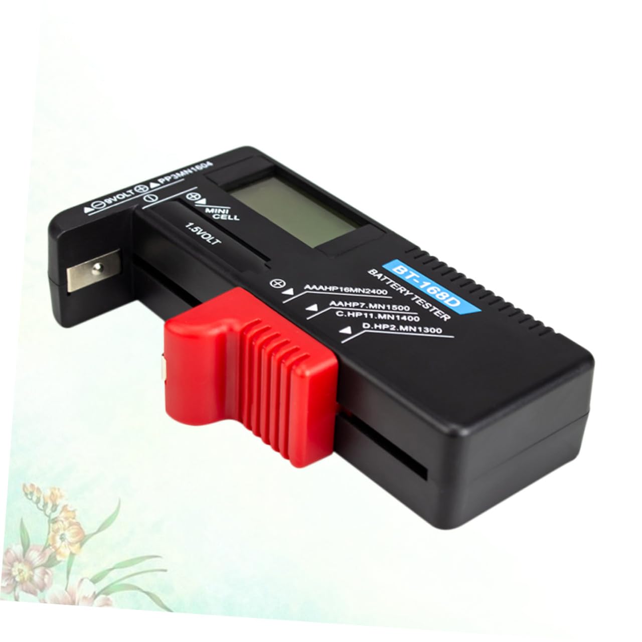 FUOYLOO Digital Battery Tester 9v Aa AAA with LCD Display Volt Checker for Household Batteries Electric Circuit Testing Device