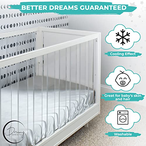 Satin Crib Sheet Crib Mattress Sheet | Satin Crib Sheets For Baby Hair Grey Crib Sheet | Silk Crib Sheet Baby Mattress Sheets Soft Crib Sheet | Gray Crib Sheet Silk Crib Sheet For Baby Hair Registry #TOP1