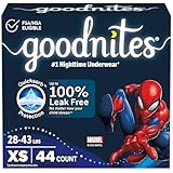 Huggies Goodnites Boys Bedwetting Night Time Underwear, Goodnites, XS (28-43 lb.), 44 Ct
