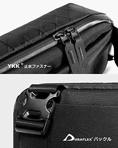 tomtoc ボディバッグ メンズ 小さめ ショルダーバッグ 斜めがけ 軽量 クロスボディバッグ ワンショルダーバッグ 男性 スリングバッグ 撥水加工 ミニショルダー 鞄 Switch iPad mini対応 アウトドア スポーツ 自転車 旅行 通勤 の商品画像 5