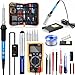 Produktbild Lötkolben Set, SREMTCH 60W Eletronische Lötkolben Kit mit ON/OFF Schalter, Einstellbare Temperatur 200-450°C mit 5 Lötspitzen, Digital Multimeter, Entlötpumpe, Lötkolbenständer, Lötzinn, Pinzette