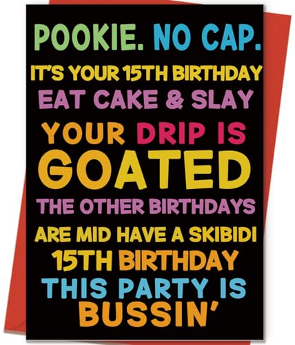 ICOOLYI 15th Birthday Card