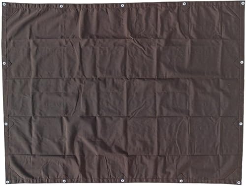Miniatura 9 de Mytee Products Lona de lona marrón oscuro de 6 x 8 pies de 12 onzas, resistente al agua y transpirable, lonas resistentes, cubierta de lona