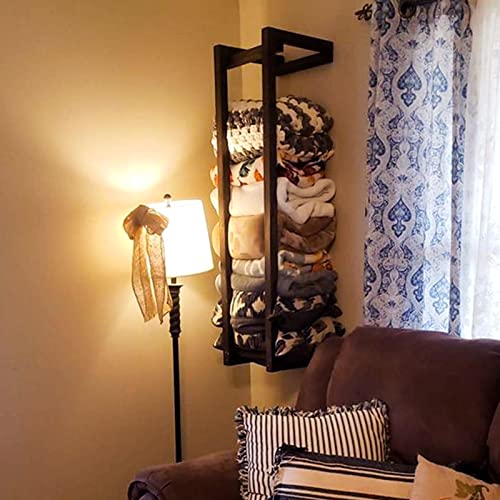 28'' Blanket Wall Rack, Solid Acacia Wood, Handmade Blanket Holder For Room Wall Mounted, Floating Blanket Storage & Display, Wall Decor For Home And Bedroom Organizer #TOP6