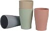 Plastic Drinking Cup 4 Colors Tumblers Drinking Glasses Dishwasher Safe Water Cups for Water Juice Cocktail Portable Camping (275ml 4Pcs)