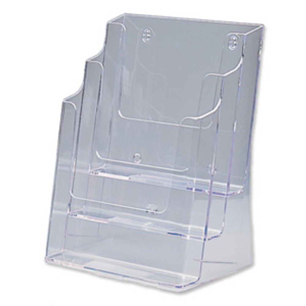 Deflect-O A4 3 Tier Literature Holder - Clear