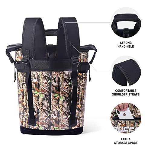 Buffalo Gear Cooler Backpack,18L Leakproof Cooler Bag Insulated Cooler For Picnic Beach Camping Hiking Park Fishing (Camo) #TOP3