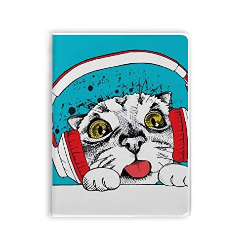 Carnet de notes chat blanc à couverture souple pour écriture et dessin