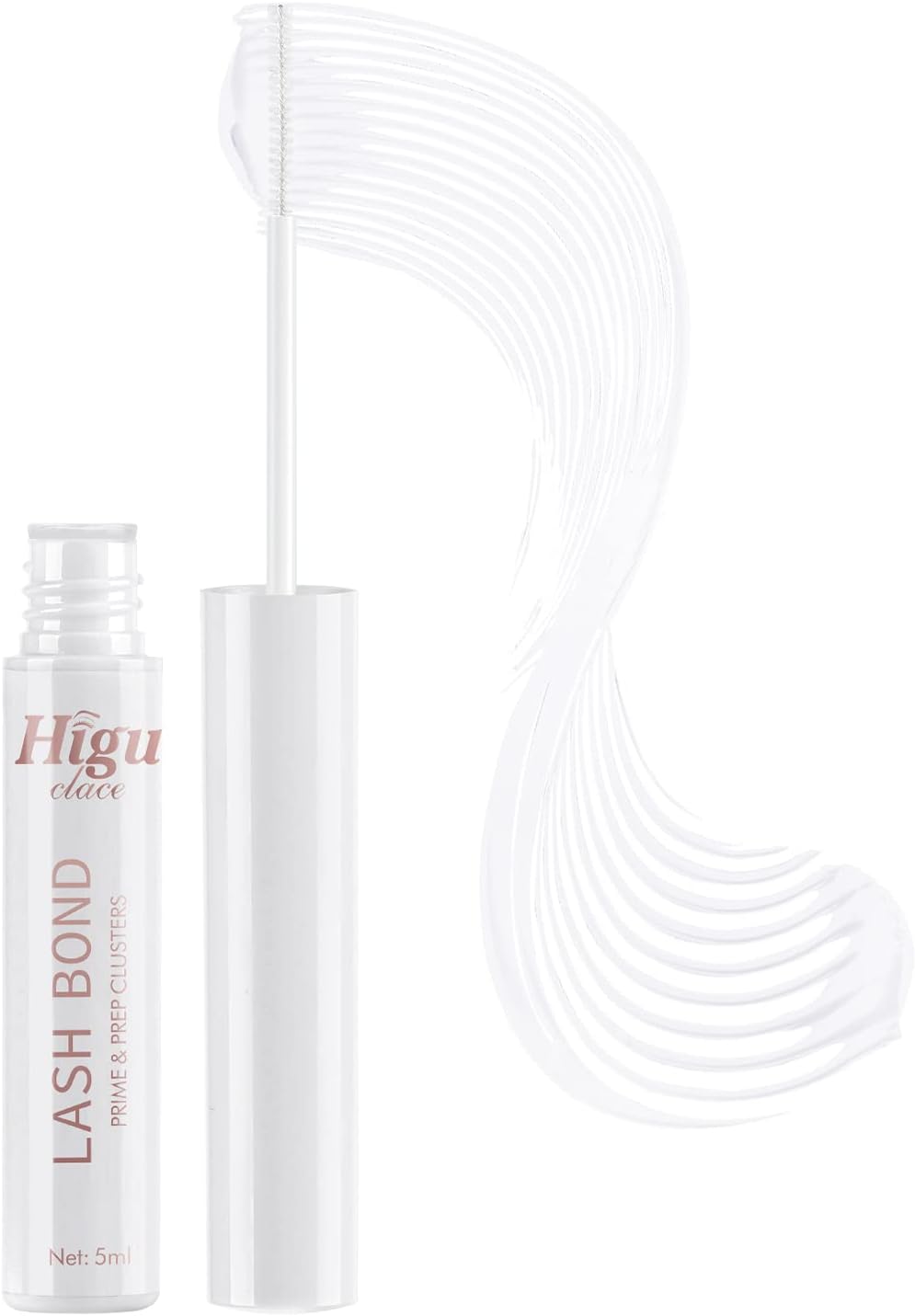 Cluster Lash Glue Mascara Wand, White/Clear Eyelash Glue for Individual