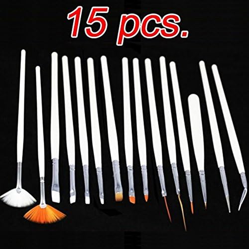 New 15pcs Nail Art Gel Design Painting Pen Polish Brush Set