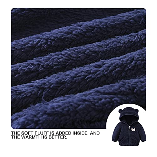 Tumaron 22022-BL0-3M Newborn Fleece Jacket Boy Winter Coat Clothes Sweater Gifts For Baby 6-9 Months thumb #5