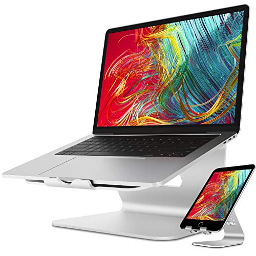 Bestand Support pour Ordinateur Portable, Support de Refroidissement pour Macbook et téléphone Portable Support pour iPhone avec Base antidérapante, Support de Bureau pour Smartphones et tablettes