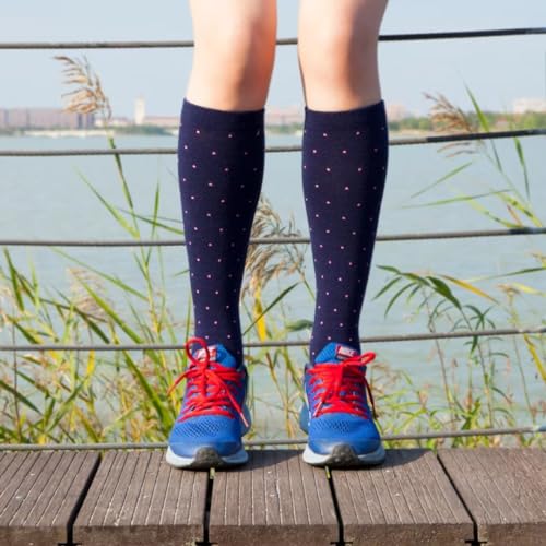 Image of Merino Wool Everyday Compression Socks (15-20mmHg) - Pin Dots - 3 Pack by ja-vie