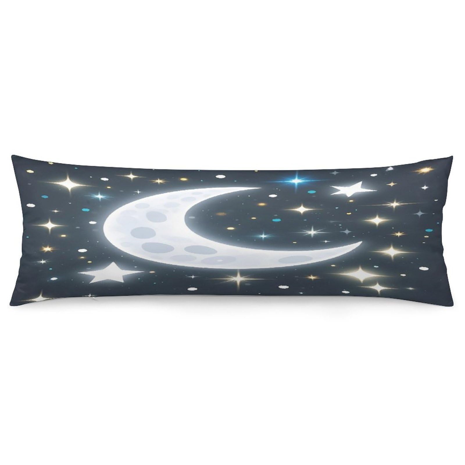 Stars and Moon Pillowcase Decorative Long Body Pillow Case Soft Breathable Body Pillow Cover Modern Large Pillowcase Cute Body Pillow Pillowcases for Bedroom Couch 18.9 X 53 Inch