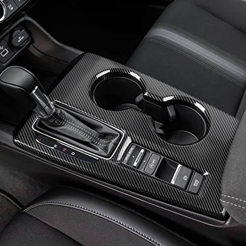 Image of Car Gear Shift Panel Cover Decals for 2022 2023 2024 2025 2026 Honda Civic 11th Gen Accessories ABS Carbon Fiber Interior Stickers, Only for Automatic Shifter