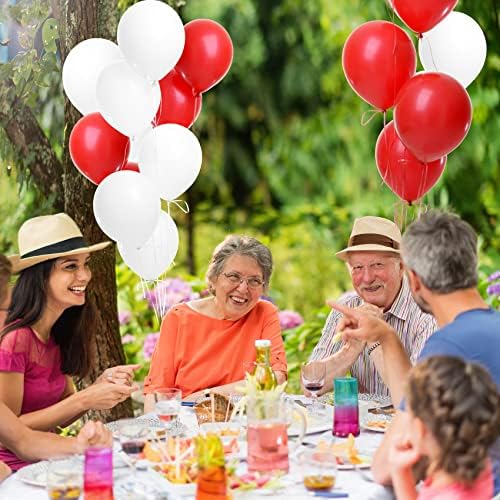 St George Decorations England Balloons 50PCS Red and White Balloons St George England Balloons Red and White Balloon Arch Kit for Sporting Events St George Decorations