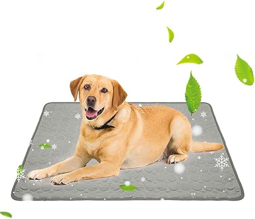 Miniatura 11 de Alfombra de refrigeración para perros y gatos, con alfombrilla auto refrigerante de seda helada, para mascota, manta para cama de mascotas/caja