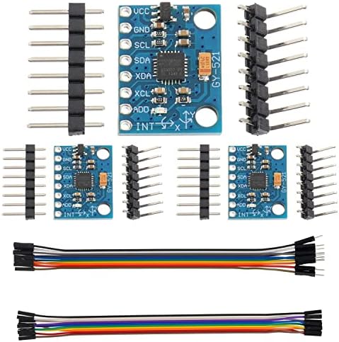 3pcs MPU-6050 GY-521 MPU6050 3-Axis Accelerometer Module 6 DOF Gyroscope Sensor Module 16bit AD Converter Data Output IIC I2C for Arduino