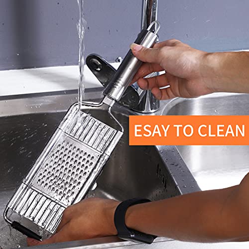 Mlesi 4 In 1 Upgrade Multi-Purpose Vegetable Slicer Cheese Grater,Handheld 4 Adjustable Blades Sets Stainless Steel Shredder Cutter Grater.kitchen Tool Slicer Vegetable Cutter For Vegetable Fruits. #TOP6
