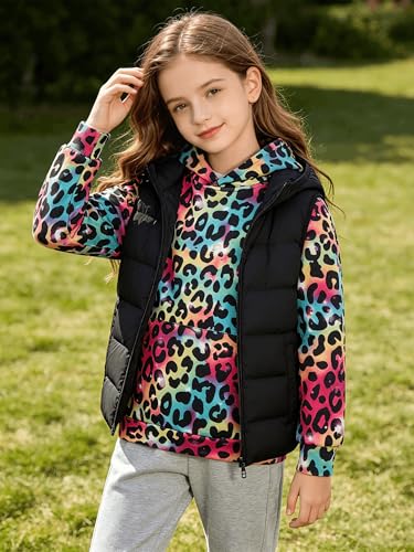 Image of uideazone Girls Pullover Hoodies 3D Graphic Printed Hooded Sweatshirt with Pocket 4-14 Years