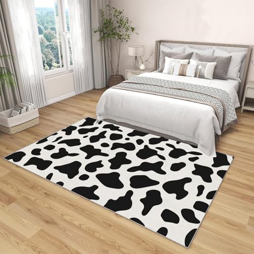 Tapis de salon motif vache texture premium douce et confortable 200x300