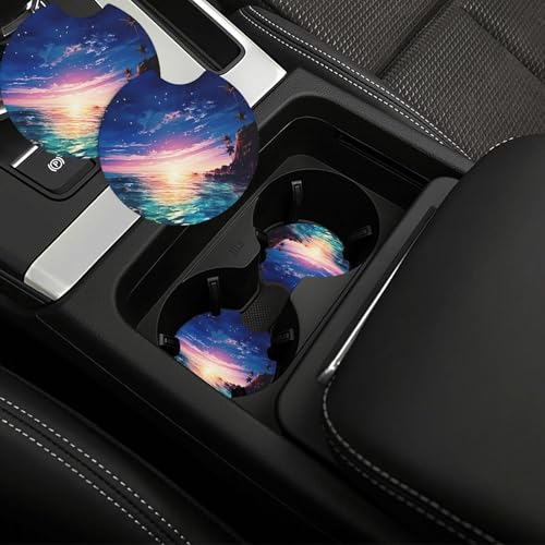Portavasos universal para carro con 2 piezas de caucho negro miniatura 1