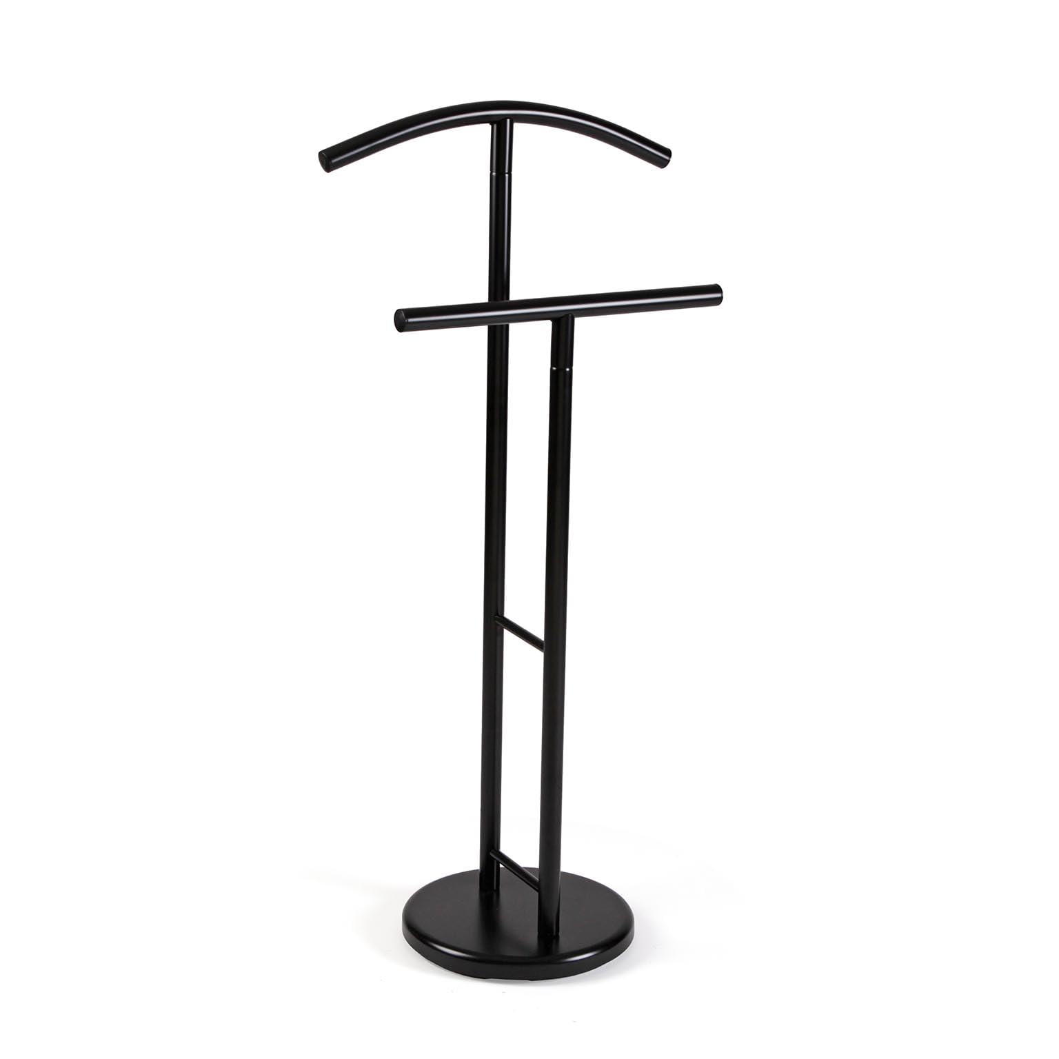 Versa Begna Modern Multifunctional Nightstand with 2 Hangers for Men's or Women's Clothes, Measurements (H x L x W) 100 x 28.5 x 45 cm, Steel, White