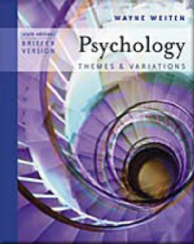Psychology: Themes and Variations, Brief Editio... 0534642667 Book Cover