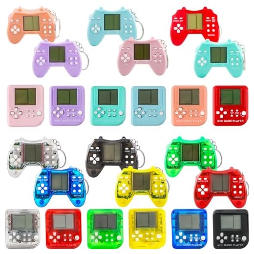 Conagel 24 Pack Video Game Keychains Video Game Party Favors Mini MultiColors Gamepad Keychain Bulk for Kids Birthday Party Supplies Goodies Bags Stuffer