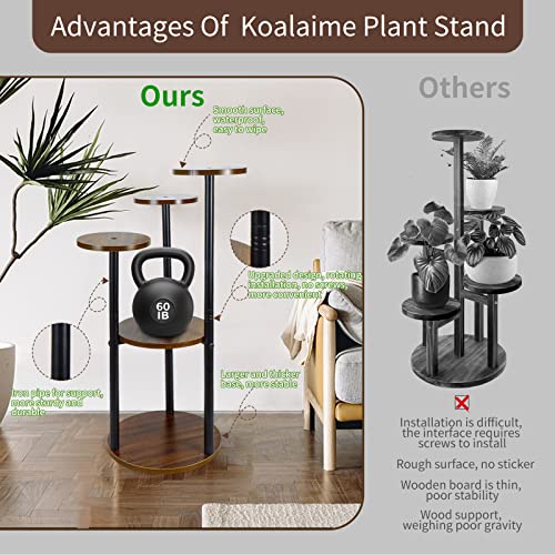 Koalaime Plant Stand Indoor, 5 Tier Corner Plant Stands For Multiple Plants, Tiered Flower Stands, Tall Plant Tables Holders Small Plant Shelf Modern Display Rack For Living Room, Balcony, Bedroom #TOP2