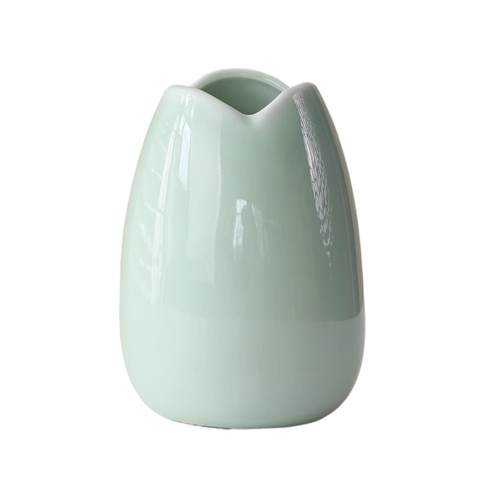 Vase rond en porcelaine pour herbe de la pampa | Décoration de table blanche