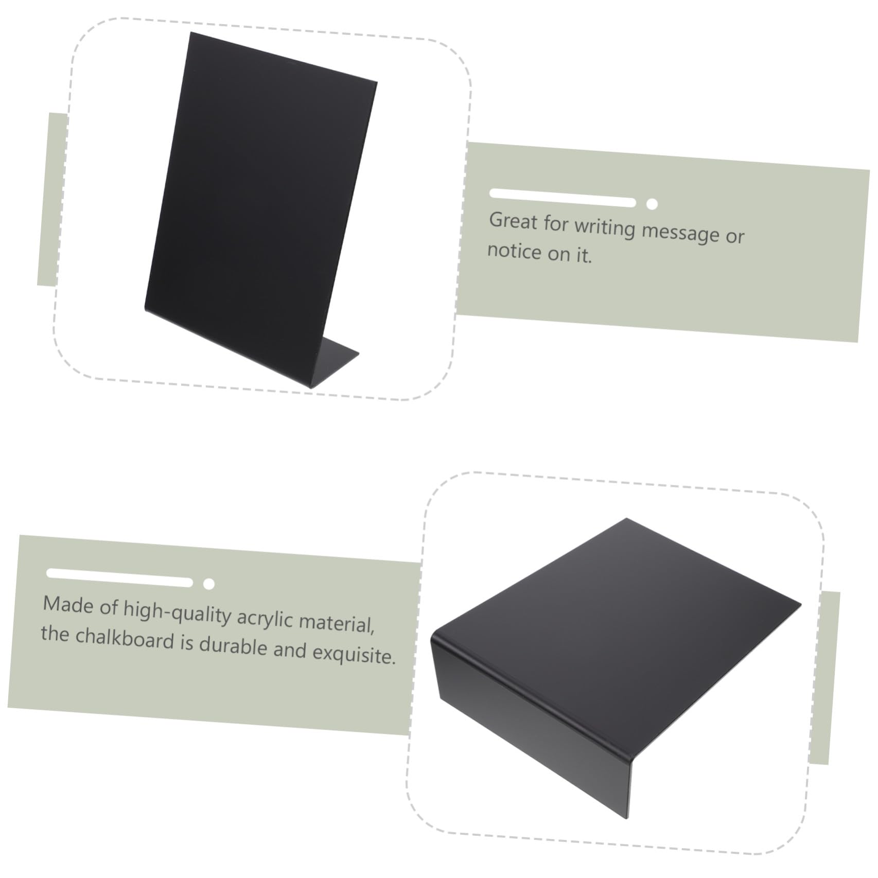 SEWACC 3stücke Kreative Tisch-kreidetafel Für Hochzeiten Und Dekoration Memo Und Nachrichtentafel Format Für Küche Garten Und