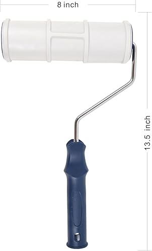 Miniatura 8 de Rodillo de pintura con patrón de 8 pulgadas para decoración de pared, textura clásica de ladrillo, rodillo de goma decorativo para el hogar,