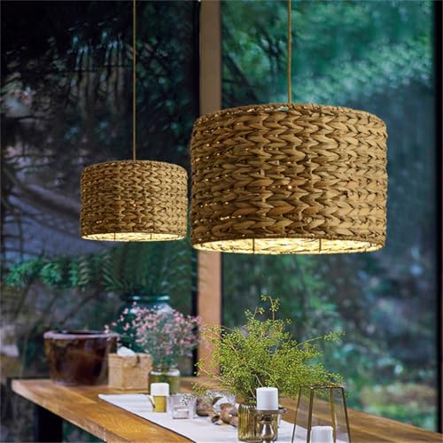 Suspension en rotin faite main lustre plafonnier bambou - 8