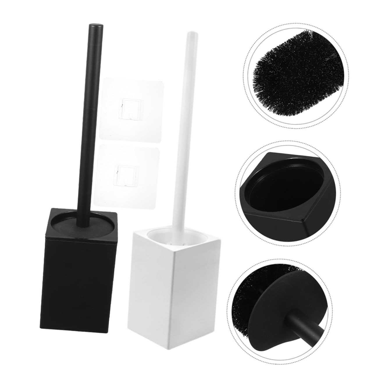 Juego de escobilla de inodoro con bloque de lechada y ambientadores de gel, incluye soporte para estropajo y cubo de aluminio para una limpieza eficaz del baño
