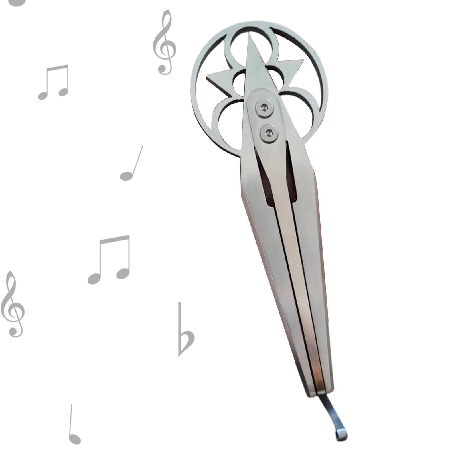 Harilla Guimbarde Maultrommel en Métal, Instrument de Musique Créatif et Portable, Instrument de Musique Folklorique Professionnel, Guimbarde pour Débutants Adultes et Enfants, Style A