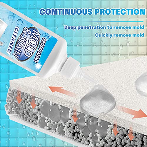 Prozadahao Household Mold Remover Gel, Grout Cleaner Gel For Washing Machine Strips, Wall Tiles, Grout Sealant Bathroom Home Kitchen Sinks Cleaning (Blue-1) #TOP5