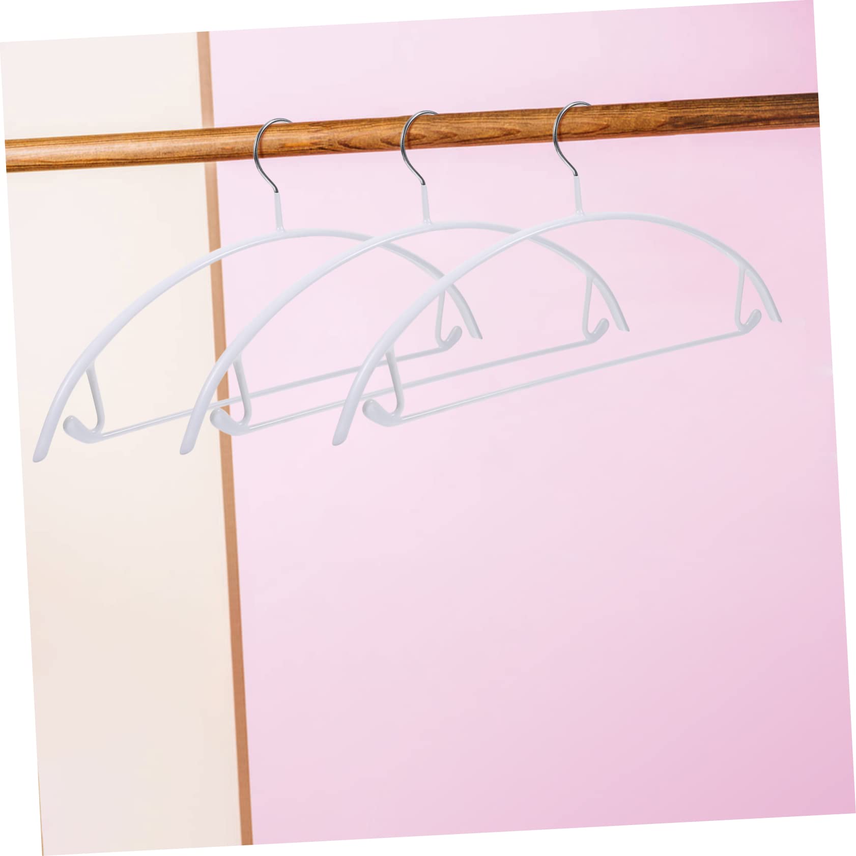 Perchas de Ropa Semicirculares de PVC Recubrimiento Antideslizante, Capacidad 8kg, Paquete de 10 Unidades para Armarios y Uso en Invierno