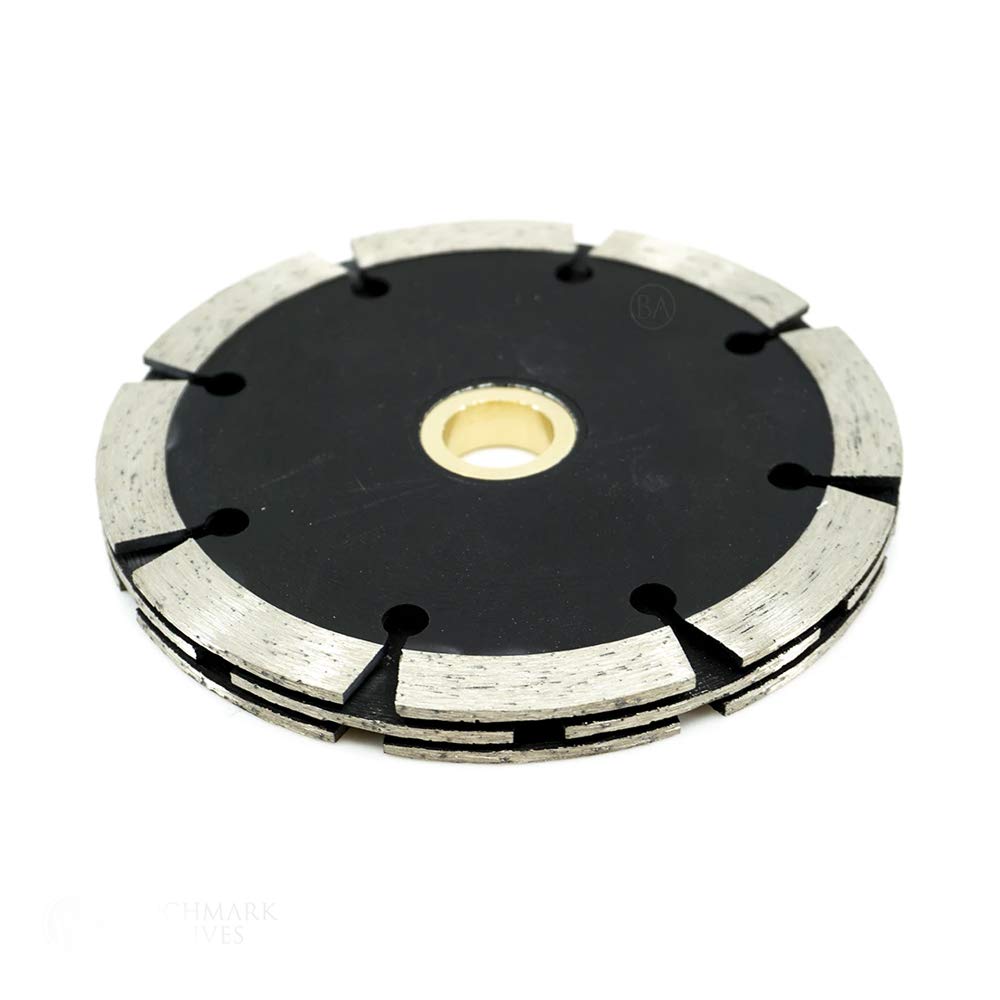 Benchmark Abrasives Premium 4.5 Triple Double Tuck Point Diamond Blade with 7/8 Arbor 5/8 Bushing for Mortar Removal, Grout Repair, Masonry, Concrete Stone Angle Grinder Blade