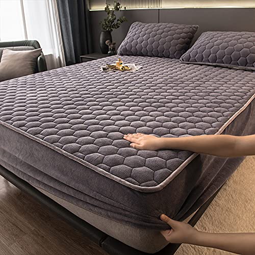 BAJIN Weiche Matratzenauflage mit Mikrofaser-Polyester-hypoallergen und milbenschutz,Gesteppte Matratzenauflage,150x200+30cm Cover