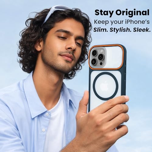 Image of AIBEX Protective Case for iPhone 12 / iPhone 12 Pro|Slim Protective Back Cover with Camera Lens Protection, Strong Magnetic Support & Anti-Slip Grip|Military Grade Drop Protection - Blue
