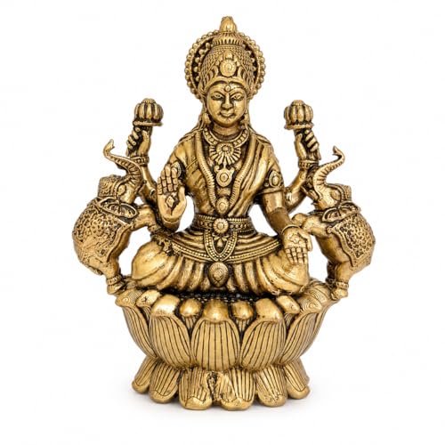 Estatua de Bronce Lakshmi BEXCO 3 pulgadas