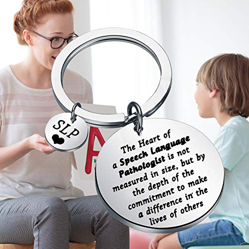 Lqri Speech Therapist Gift Speech Therapy Gift Speech Language Pathologist Thank You Gift The Heart Of A Speech Language Is Not Measured In Size Slp Gifts For Speech Therapist (Sliver) #TOP5