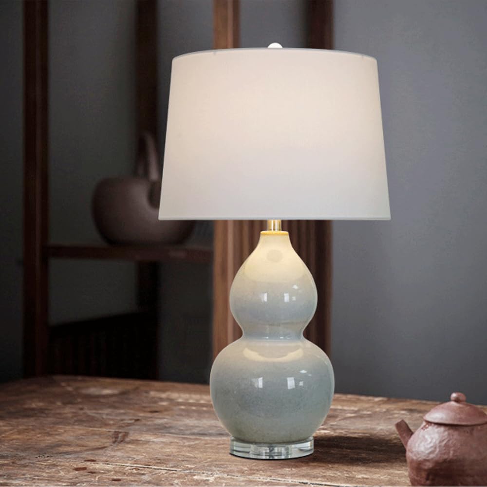 Nueva Dormitorio Creativo Chino Escritorio Alta Gama cerámica en Forma hulu Hotel Delantera decoratvilla lámpara Mesa iluminación de restaurantes el Restaurante para