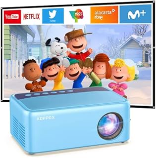 Mini Video Projector for Cartoon, Portable Outdoor Movie Projector for Kids Gifts, XOPPOX Small Home Theater Projector for Phone with HDMI USB AV Interfaces