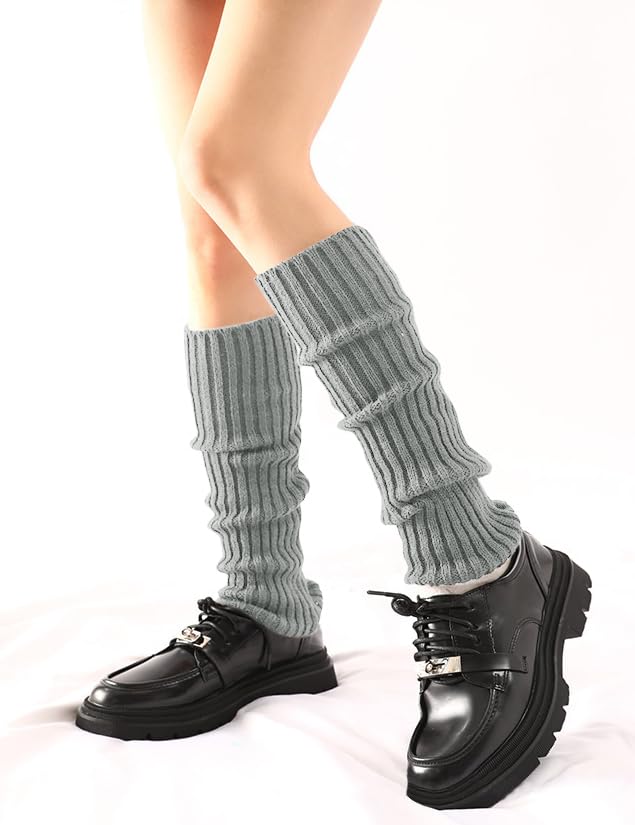 Leg Warmers For Women 16 inch Party Girls Neon Knit Ribbed 80s Slouch Socks Dance Party Sports Yoga